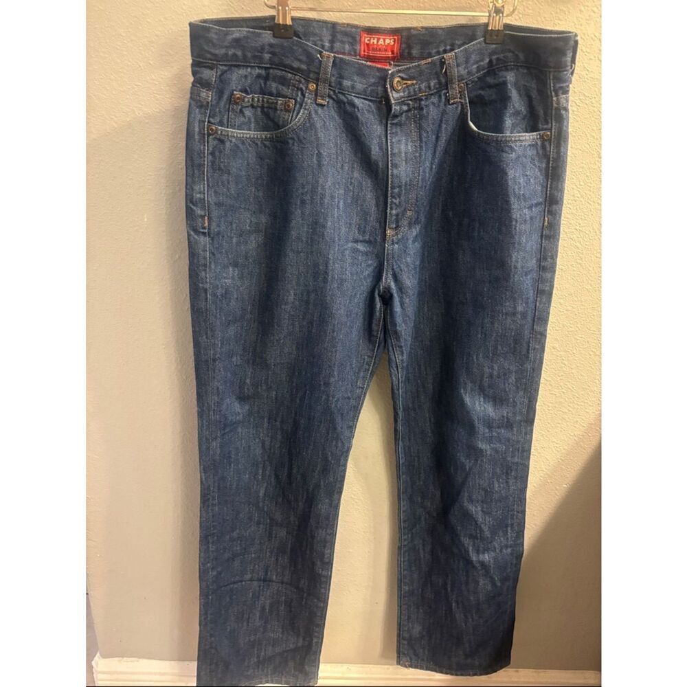 Chaps Men's Dark Blue Straight Jeans